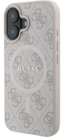 GUESS CARCASA MAGSAFE RING CLASSIC LOGO IPHONE 16 PLUS ROSA