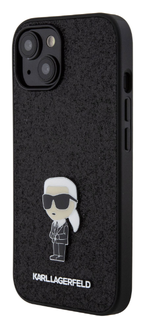 KARL LAGERFELD CARCASA IKONIK GLITTER PIN IPHONE 16 NEGRO