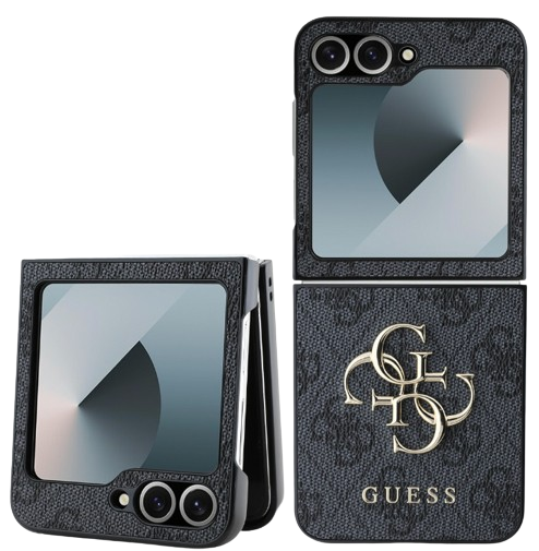 GUESS CARCASA 4G METAL LOGO SAMSUNG FLIP 6 GRIS
