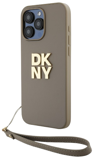 DKNY CARCASA STRAP LOGO IPHONE 15 PRO BEIGE