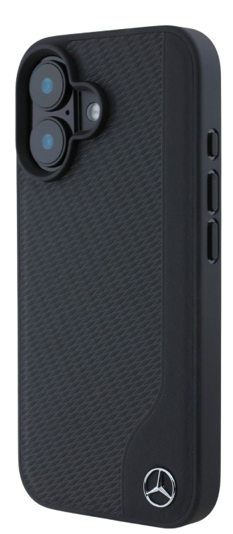MERCEDES BENZ CARCASA MAGSAFE WOOD IPHONE 16 NEGRO