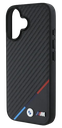 BMW CARCASA MAGSAFE CARBON TRICOLOR IPHONE 16 PLUS NEGRO