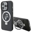 KARL LAGERFELD CARCASA MAGSAFE RINGSTAND KC IPHONE 16 PRO NEGRO