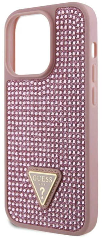 GUESS CARCASA RHINESTONE IPHONE 16 PRO ROSA