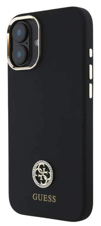GUESS CARCASA SILICONE STRASS IPHONE 16 PLUS NEGRO