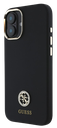 GUESS CARCASA SILICONE STRASS IPHONE 16 PLUS NEGRO
