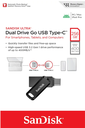 SANDISK PENDRIVE DUAL USB - TYPE C 256GB