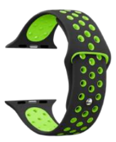 KSIX CORREA DEPORTIVA UNIVERSAL 22mm NEGRO/VERDE