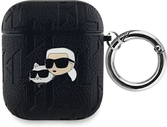 KARL LAGERFELD FUNDA K&C HEAD PIN AIRPODS 1/2 NEGRO
