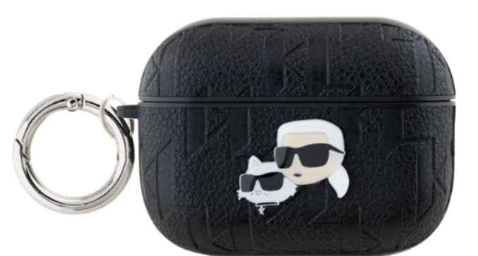 KARL LAGERFELD FUNDA K&C HEAD PIN AIRPODS PRO2 NEGRO