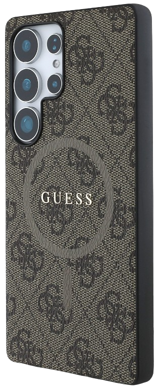 GUESS CARCASA MAGSAFE RING SAMSUNG GALAXY S25 ULTRA MARRON