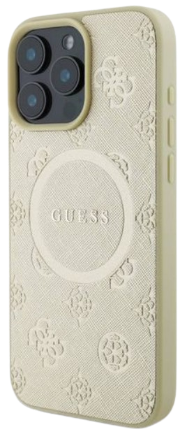 GUESS CARCASA MAGSAFE PEONY IPHONE 16 PRO MAX DORADO