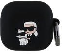 KARL LAGERFELD FUNDA SILICONA 3D K&C AIRPODS 4 NEGRO