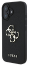 GUESS CARCASA GRAINED 4G IPHONE 16 NEGRO