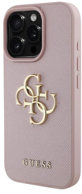 GUESS CARCASA GRAINED 4G IPHONE 15 PRO MAX ROSA