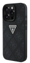 GUESS CARCASA GRAINED 4G STAMP TRIANGLE IPHONE 16 PRO MAX NEGRO