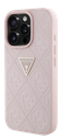 GUESS CARCASA GRAINED 4G STAMP TRIANGLE IPHONE 16 PRO MAX ROSA