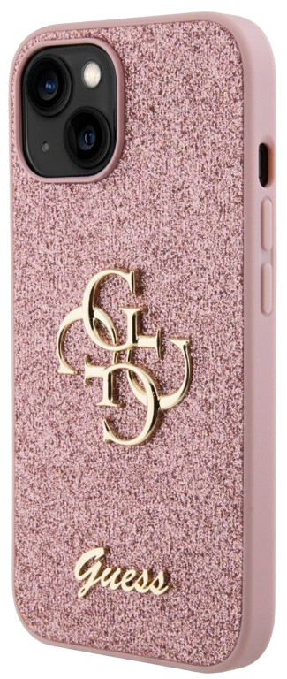 GUESS CARCASA GLITTER 4G IPHONE 13 ROSA