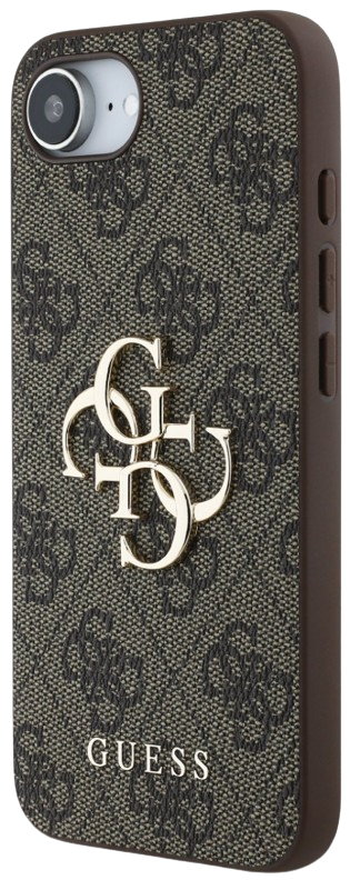 GUESS CARCASA 4G LOGO IPHONE 16e MARRON