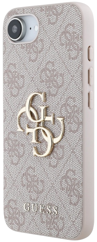 GUESS CARCASA 4G LOGO IPHONE 16e ROSA