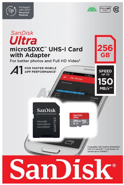 SANDISK ULTRA MICROSDXC A1 256GB