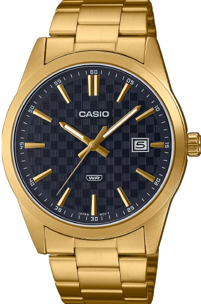 CASIO RELOJ MTP-VD03G-1A ESFERA NEGRA / DORADO