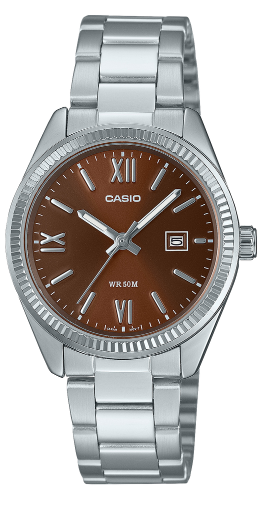 CASIO RELOJ LTP-1302DD-5A ESFERA MARRON / ACERO