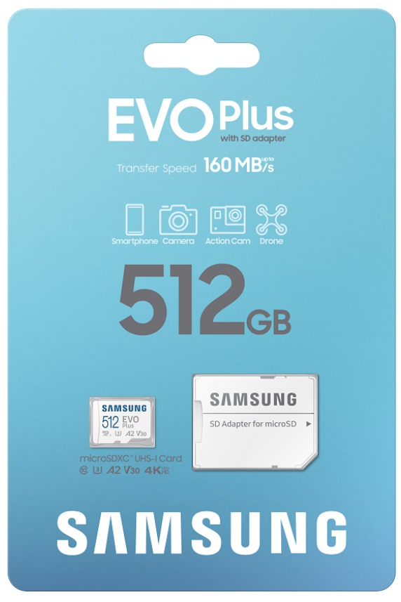 SAMSUNG TARJETA MICRO SDXC EVO PLUS 512GB 160 MBPs