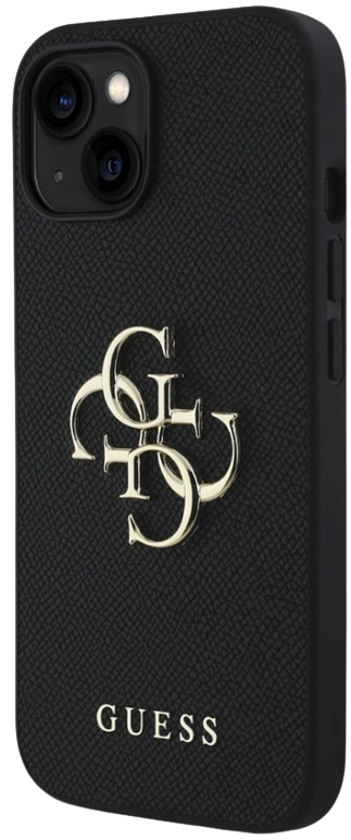 GUESS CARCASA GRAINED 4G IPHONE 15 NEGRO