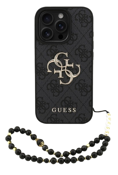 GUESS CARCASA 4G STRAP IPHONE 16 PRO MAX NEGRO