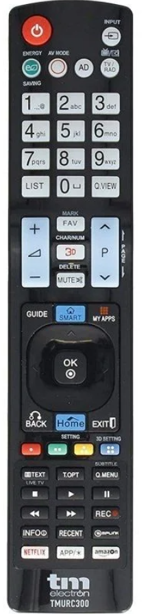 TM ELECTRON MANDO TV LG UNIVERSAL NEGRO