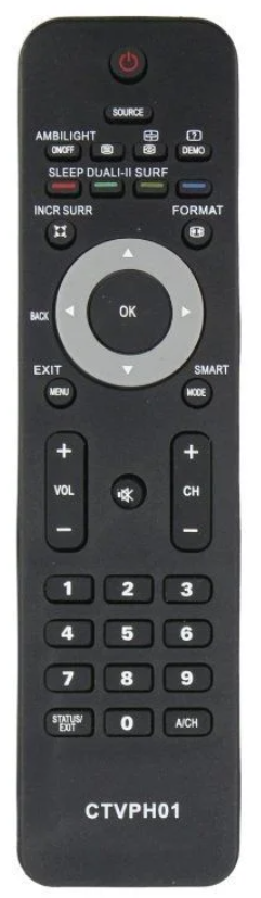 TM ELECTRON MANDO TV PHILIPS UNIVERSAL NEGRO