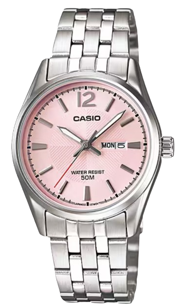 CASIO RELOJ LTP-1335D-5A ESFERA CORAL / ACERO