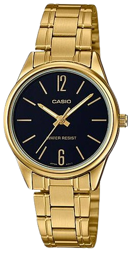 CASIO RELOJ LTP-V005G-1B ESFERA NEGRA / DORADO