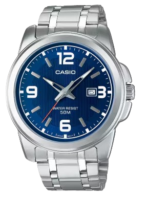 CASIO RELOJ MTP-1314D-2A ESFERA AZUL / ACERO