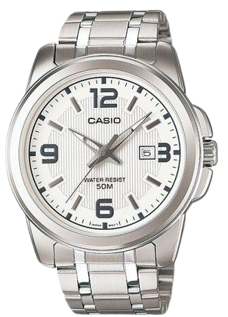 CASIO RELOJ MTP-1314D-7A ESFERA BLANCA / ACERO