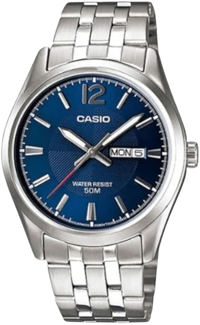 CASIO RELOJ MTP-1335D-2A ESFERA AZUL / ACERO
