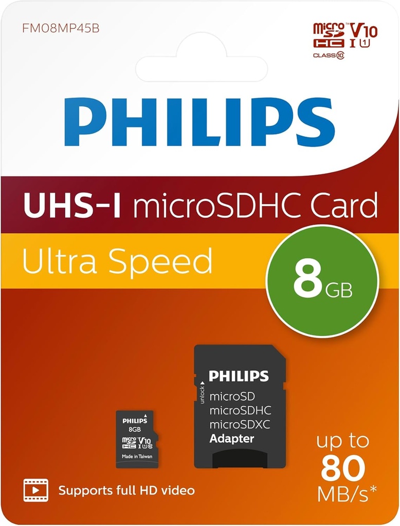 PHILIPS TARJETA  MICRO SD 8GB