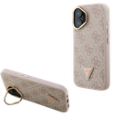 GUESS CARCASA MAGSAFE 4G TRIANGLE SOPORTE CAMARA IPHONE 16 ROSA