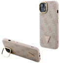 GUESS CARCASA MAGSAFE 4G TRIANGLE SOPORTE CAMARA IPHONE 14 ROSA
