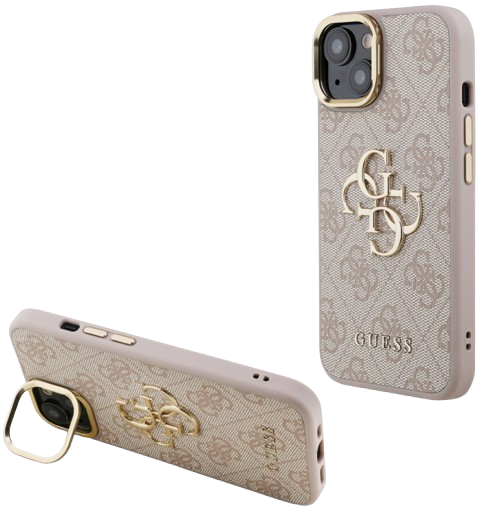 GUESS CARCASA 4G SOPORTE CAMARA IPHONE 14 ROSA