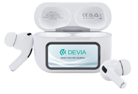 DEVIA AURICULAR BLUETOOTH TRADUCCION CON PANTALLA TWS ANC PRO4 BLANCO