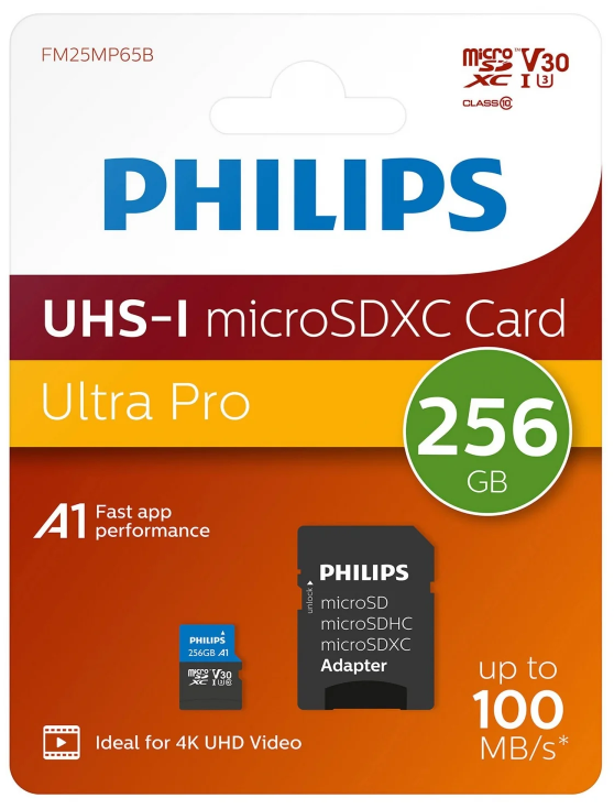PHILIPS TARJETA MICRO SDXC ULTRA PRO 256GB
