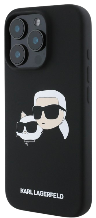KARL LAGERFELD CARCASA MAGSAFE K&C HEADS IPHONE 16 PRO MAX NEGRO