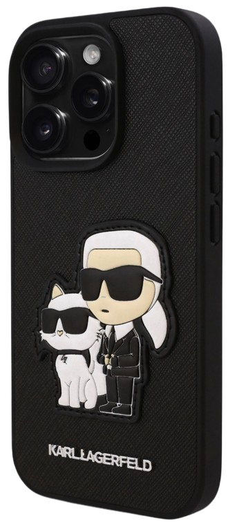 KARL LAGERFELD CARCASA SAFFIANO K&C IPHONE 16 PRO MAX NEGRO