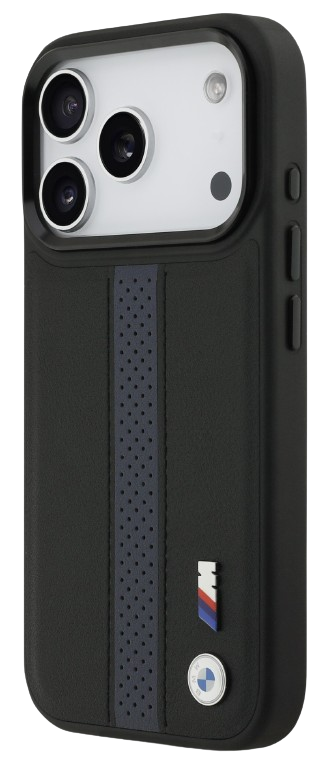 BMW CARCASA MAGSAFE BLUE STRIPE IPHONE 17 PRO NEGRO