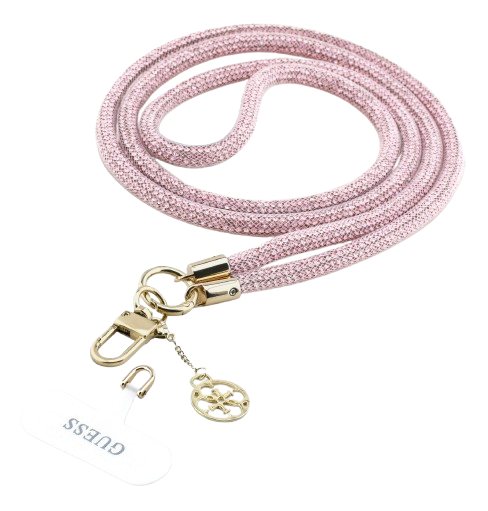GUESS COLGANTE CHARM RHINESTONE ROSA