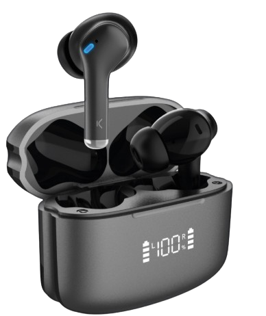 KSIX AURICULARES ANC / ENC / PANTALLA / NEGRO