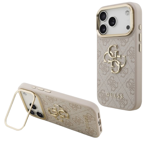 GUESS CARCASA 4G SOPORTE CAMARA IPHONE 17 PRO MAX ROSA