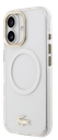 LACOSTE CARCASA MAGSAFE SHOCKPROOF IPHONE 17 DORADO/BLANCO